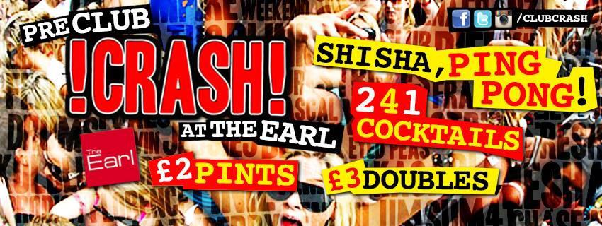 EarlBar's tweet photo. Tonight b4 @ClubCrash ! Receive your free wristband that gets you £2.5entry and a free Vodka mxr before 11pm http://t.co/CWxQllOqUD