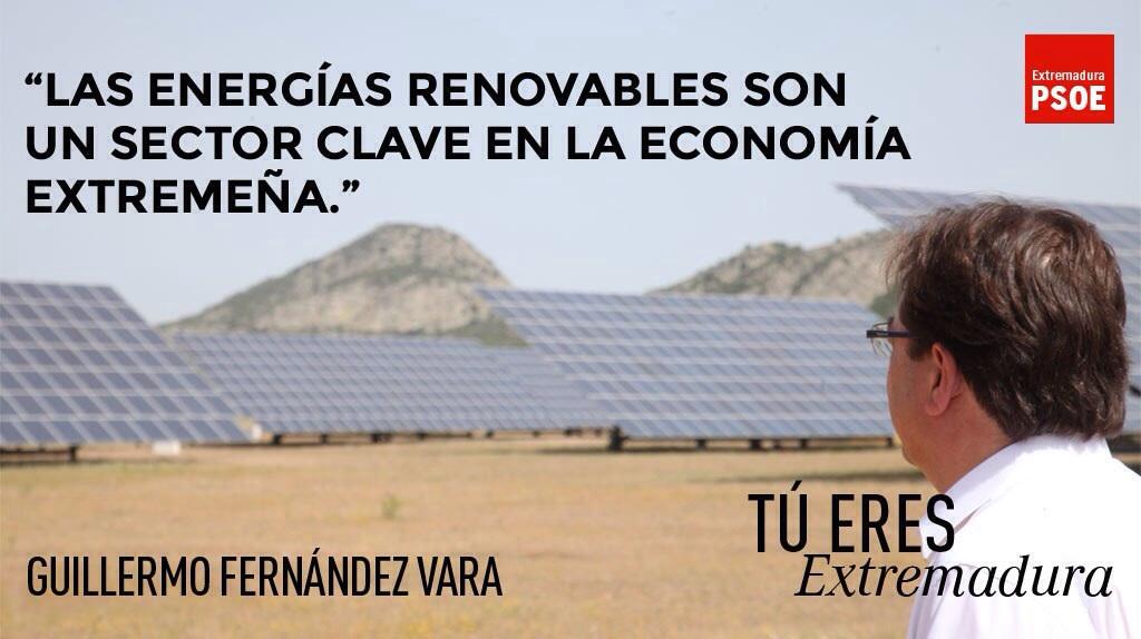 psoeex's tweet photo. .@GFVara: "Las energías renovables son un sector clave en la economía extremeña" #TuEresExtremadura http://t.co/mcpKuvGFmI