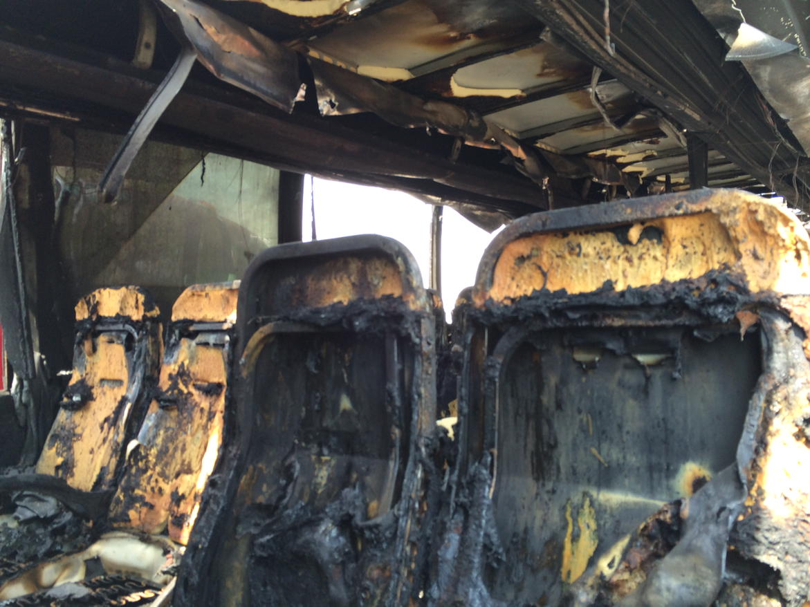 Bolt Bus Charred Interior Bolt Bus Caught Heavy Damage Fox