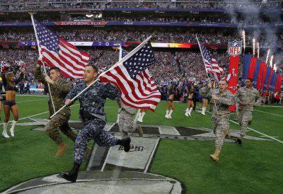 JDoughtry's tweet photo. The Pentagon paid 14 NFL teams $5.4 million to 'salute troops'. http://t.co/ql5oxuD4D7 http://t.co/9ef9pqpKtQ