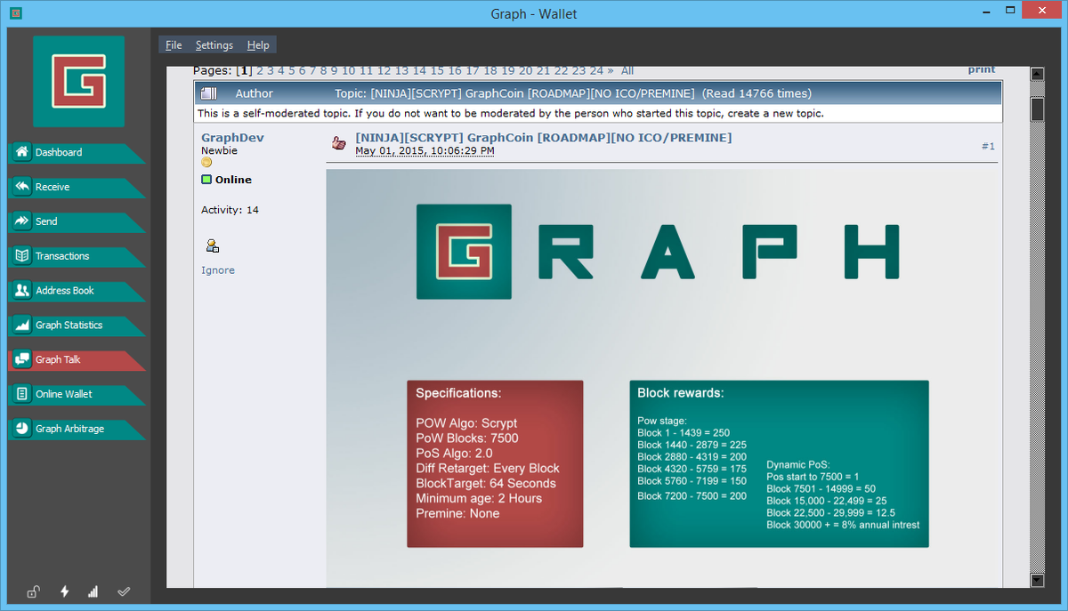 graphcoin's tweet photo. $GPH New wallet teaser.  Auxiliary Proof of Stake flowchart will be released soon. $btc #altsareback $CRAVE $SDC http://t.co/EGp6PpyoPL