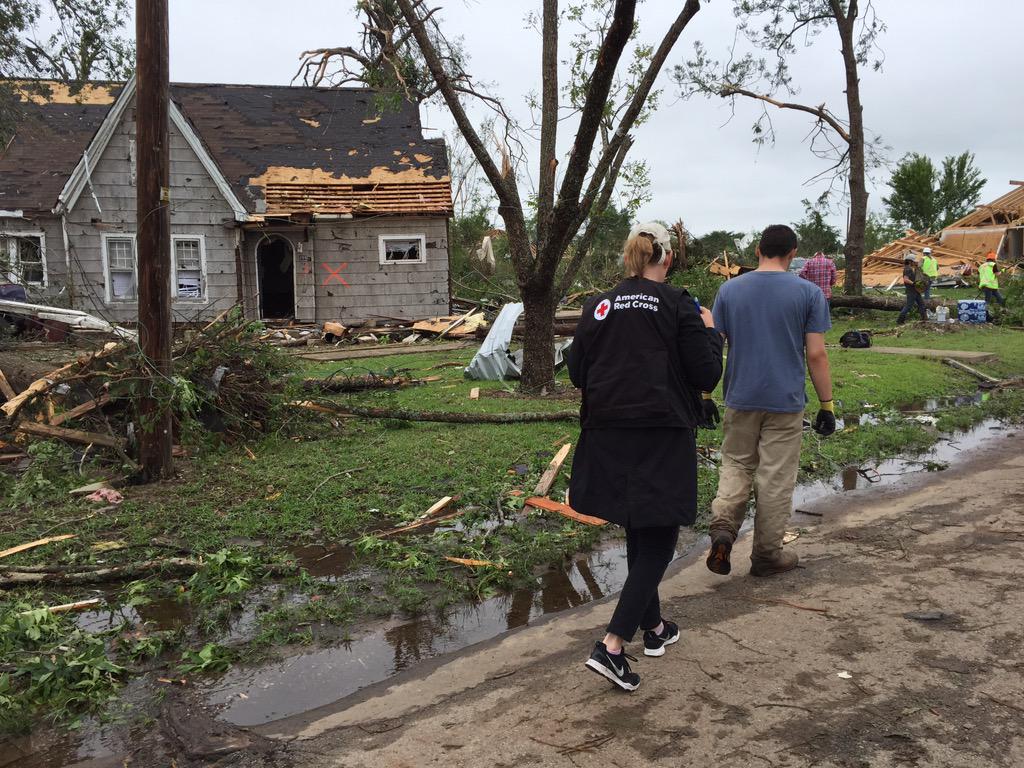 RedCrossNTX's tweet image. This is the house now. Glad they're safe!