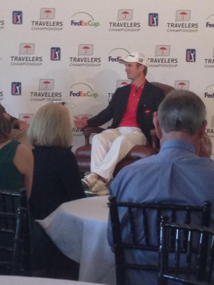 Defending champion Kevin Streelman at today's #Travelers Championship Media Day