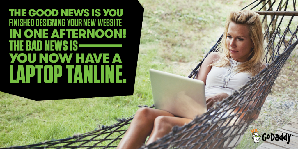 GoDaddy's tweet image. Hope the weather was nice at least! #smallbizproblems