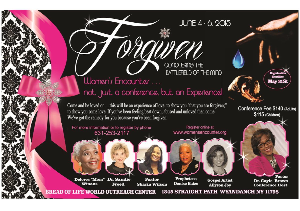 WomensEncountR's tweet photo. Luke 7:47 says Jesus forgave her many sins...God's Grace is sufficient for you too!
Register
http://t.co/jnvbkCqAOy http://t.co/MEBZCkfuce