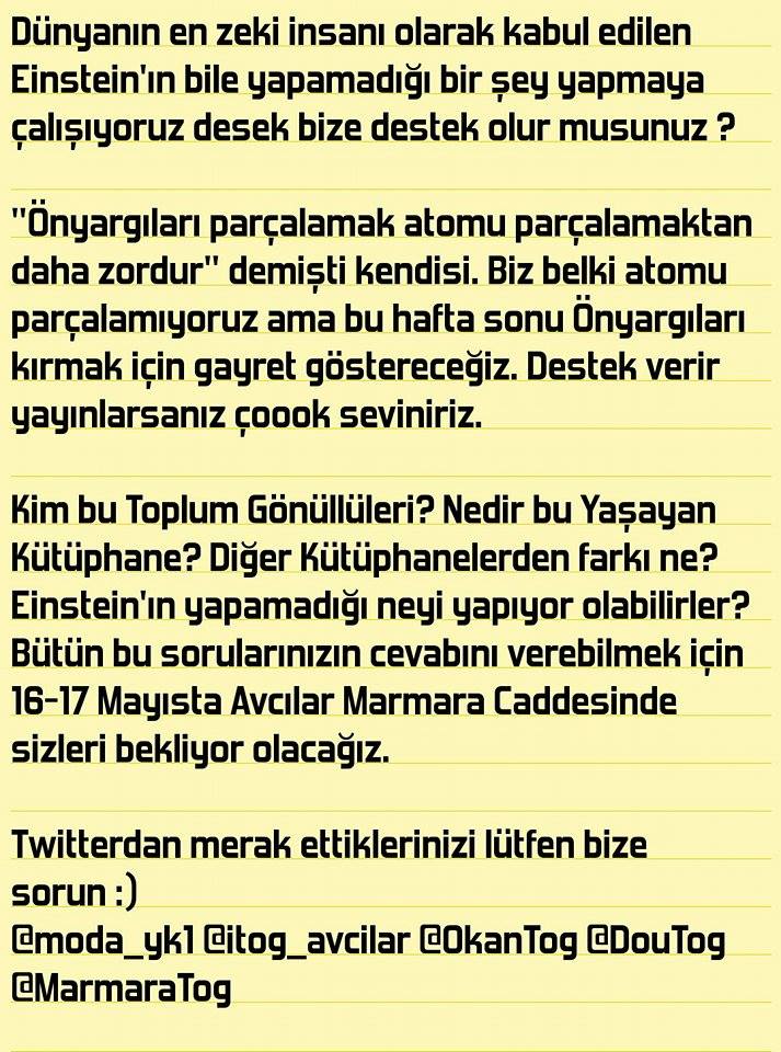 iTOG_avcilar's tweet photo. Ayrıntılar; https://t.co/36o6ksSpyY
Facebook kullanmayanlar her türlü sorusunu bize istediğiniz adresten sorabilir :) http://t.co/Xf6Tl0YX9X