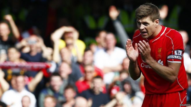 Harga tiket laga terakhir Steven Gerrard di Anfield Rp27 juta. bbc.in/1cOW2Fq