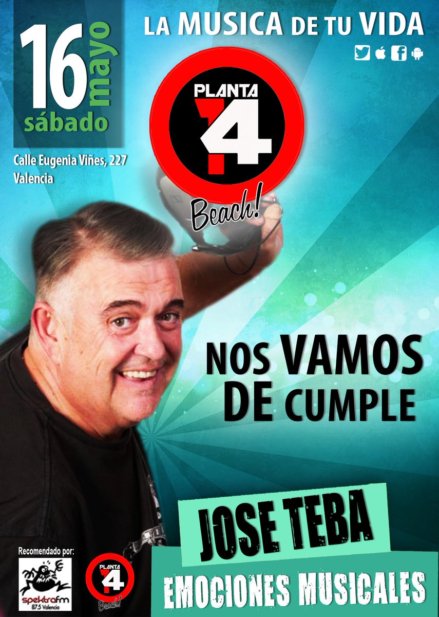 Plantacatorce's tweet photo. Te esperamos!!!  @Plantacatorce @SPEKTRAFM @tebasfriends #EmocionesMusicales http://t.co/3NAQKzmUck