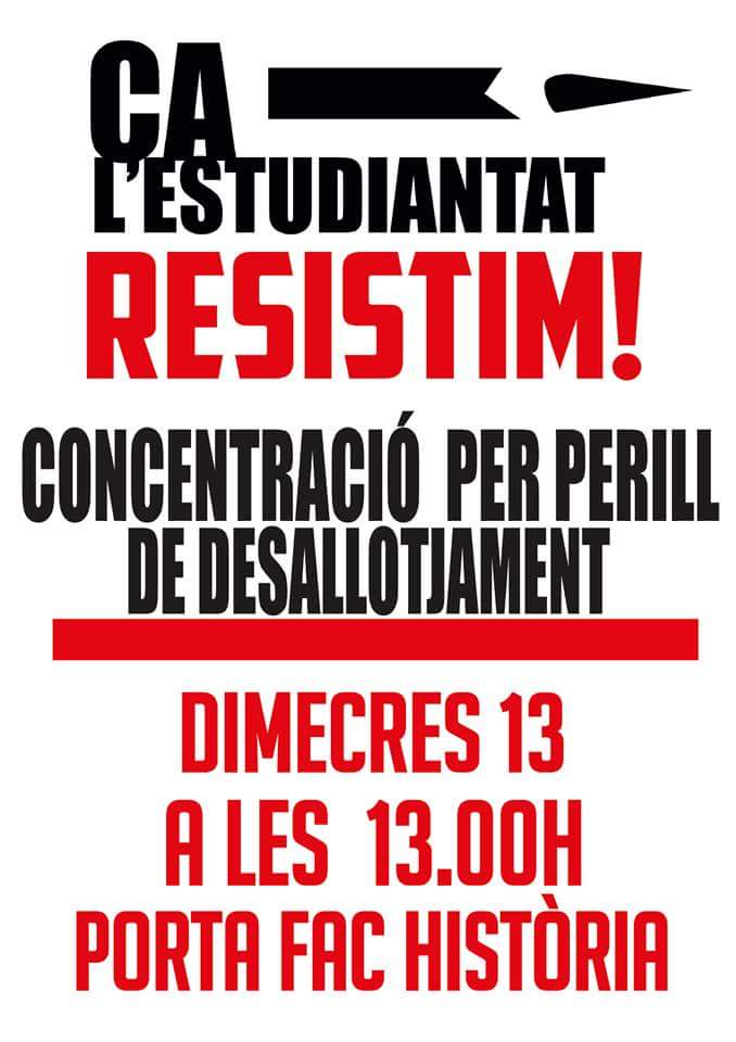 AInterunis's tweet photo. CONCENTRACIÓ! Demà a les 13.00h a la porta de la @FacGeoiH Defensem els nostres espais! http://t.co/fimKVFY25p