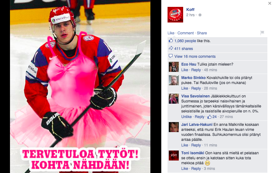 fathermetro's tweet photo. Sinebrychoffilla mietittiin miten illan matsia voisi hehkuttaa ilman viittauksia talvisotaan. Tässä tulos. Juntit. http://t.co/gKGb0zJH6T