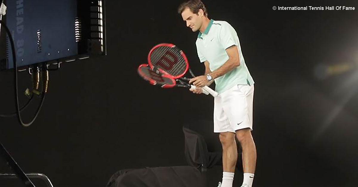 atptour's tweet image. Next best thing to meeting @rogerfederer? His hologram at @TennisHalloFame museum. Read/Watch: bit.ly/1J7o3UJ