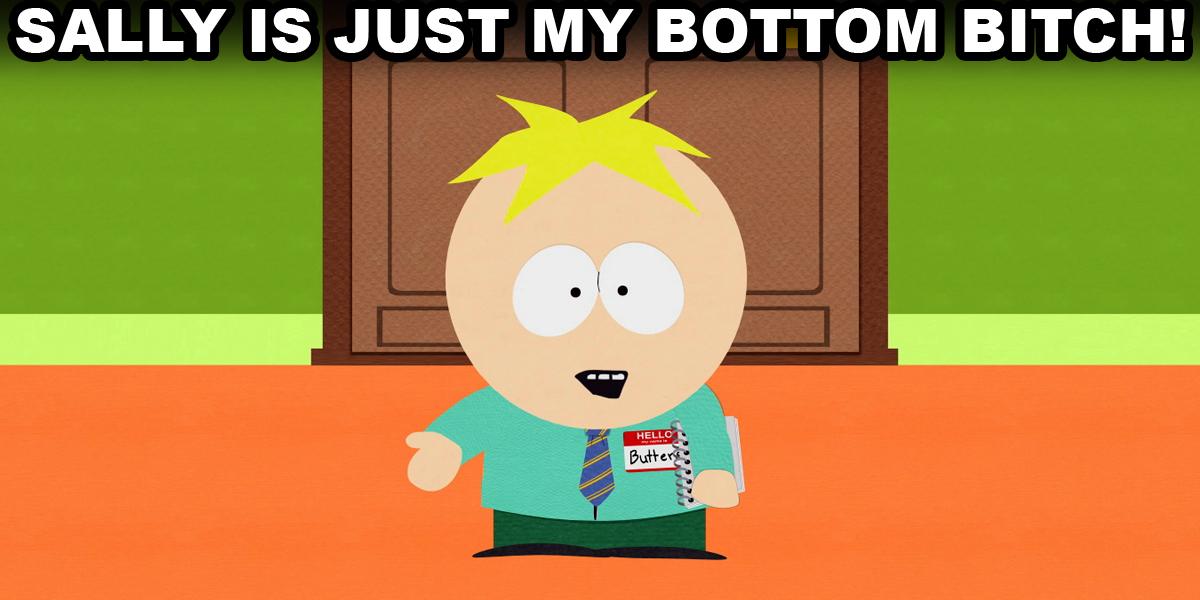 SouthPark's tweet photo. "Aw hell dad, I got lots of girlfriends.  Sally is just my bottom bitch!" #SouthPark http://t.co/Wbnp3VVRKN