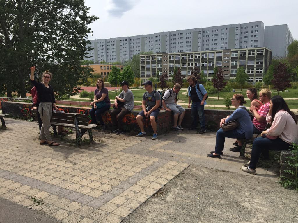UtahStateASLA's tweet image. TU Berlin student Lena Mosel took us to see the project site that they were working on. #usu #LAEP #usuaggies #Berlin