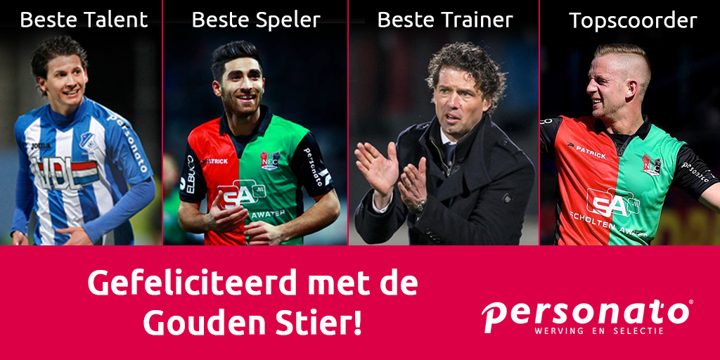 <a href="/Personato/">Personato</a>: Beste talent, speler, trainer én topscoorder van de <a href="/jupilerleague/">jupilerleague</a>! #wijvindenjullietoppers! #GoudenStier
