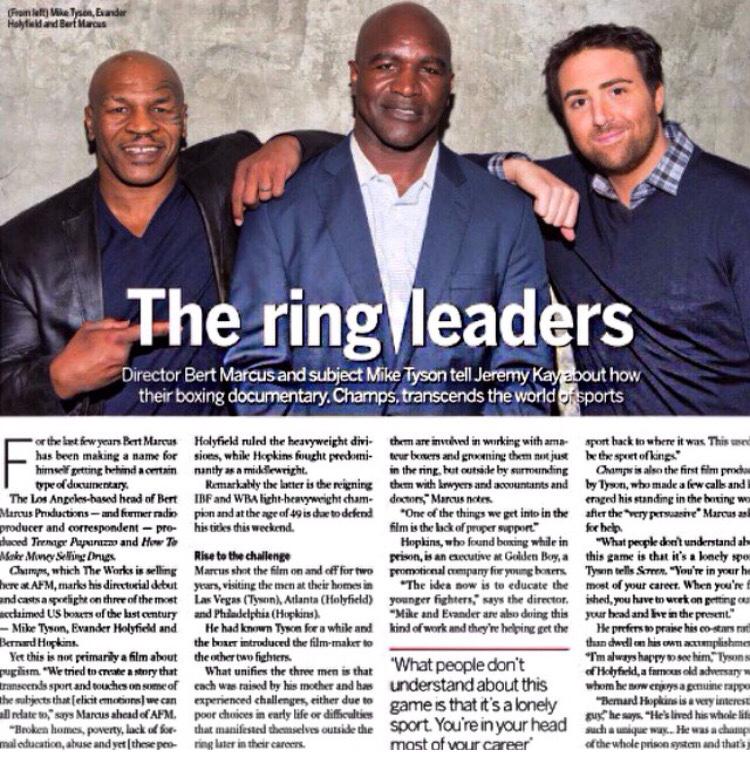 holyfield's tweet photo. Watch my film #CHAMPSfilm online &amp; out today on DVD http://t.co/l6vVi4BYCn @miketyson @bertmarcus @MarioLopezExtra http://t.co/gKjvgz8SvI