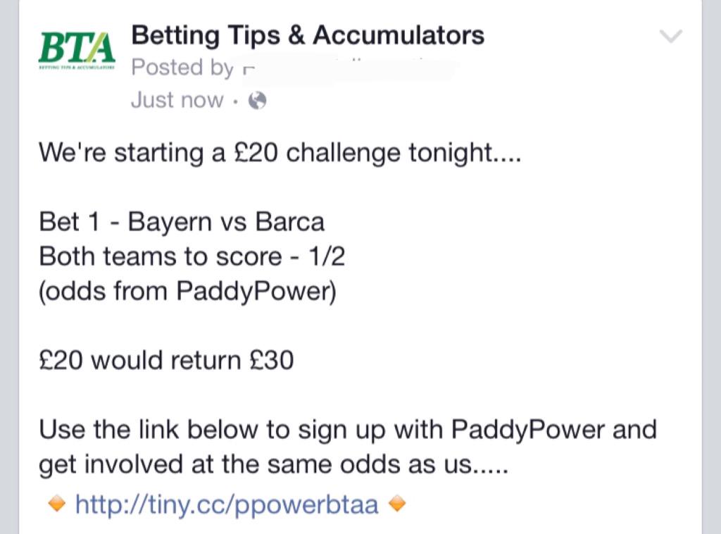 bettingtips83's tweet photo. £20 Challenge - Bet 1

🔸http://t.co/l0tMj2LYXR🔸 to get involved

http://t.co/DHjcW3Ibwx http://t.co/mM4KGkYTrK