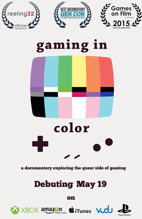 GamingInColor's tweet photo. It’s the final countdown! Just ONE WEEK before #GamingInColor’s wide release on May 19th! http://t.co/rimqN2xhqW