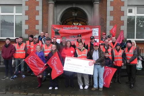 Newryie's tweet image. Unite raise £2119 for Chest Heart and Stroke tinyurl.com/p8d73e8