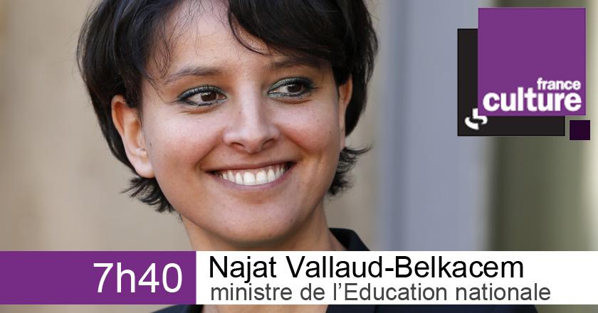 franceculture's tweet photo. La ministre de l'Education Nationale @najatvb invitée par @Lesmatinsfcult demain matin http://t.co/PMzrj4NDDJ