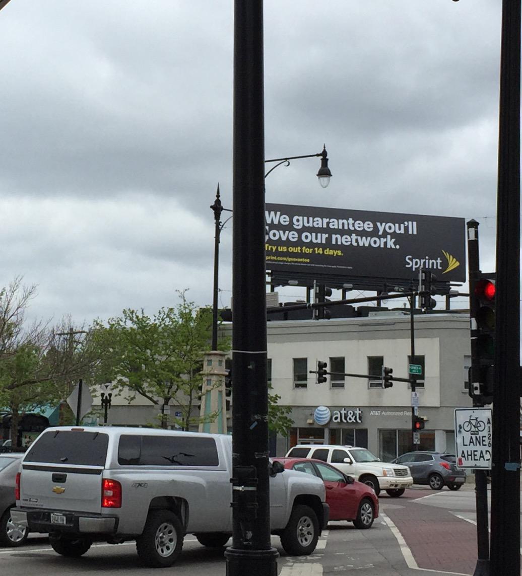 marceloclaure's tweet photo. I love the sign in top of the @ATT store.  http://t.co/oWLol3NWB0