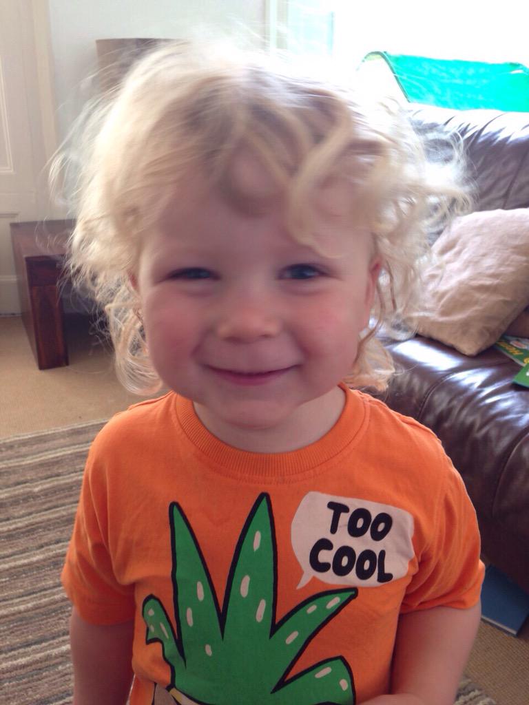 1st day at big nursery. cried a bit rubbed snot over daddy. Clara &amp; Lois cheered me up sung a few verses of Frozen.