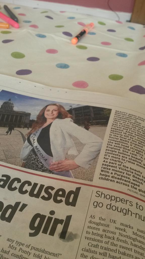 vickymarriott95's tweet photo. In the @NottinghamPost again...check it out guys! @missforest_fens @missenglandnews http://t.co/sDrvBupQMW