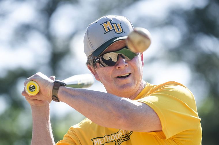 stephenschramm's tweet photo. 35 years in, Methodist baseball coach Tom Austin still cherishes opportunity to teach, learn. http://t.co/iwnqiXTio9 http://t.co/RjdQ621ohJ