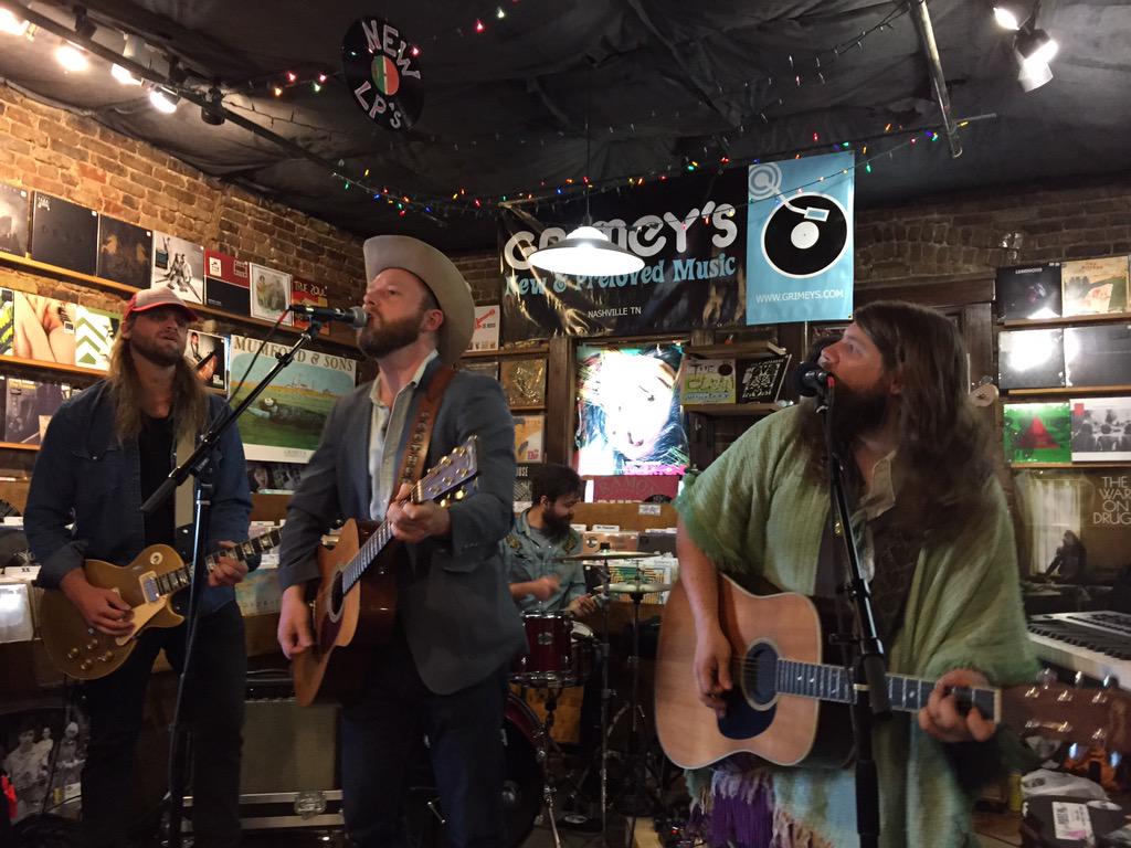 Grimeys's tweet photo. Rocking on a Tuesday w/ @greatpeacock at @Grimeys #MakingGhosts out today! http://t.co/LgpWa8rwER