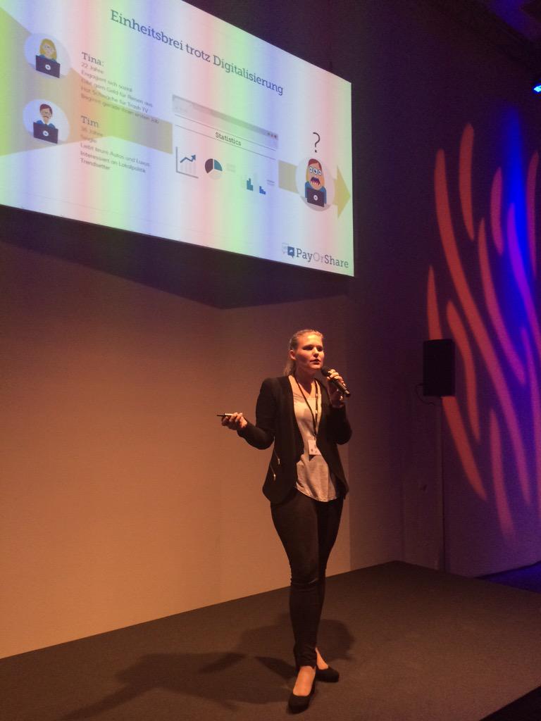 MIT_bund's tweet photo. Wer macht das Rennen? Nächste Kandidatin: @pay_or_share Pitch #startup15 http://t.co/eSbWD5yxxJ