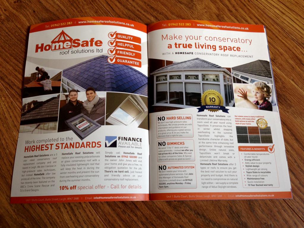 nwdesign's tweet image. #WiganHour did you see the ad we created for the great guys @HomeSafeInfo in the recent version of @LocalLifeMedia