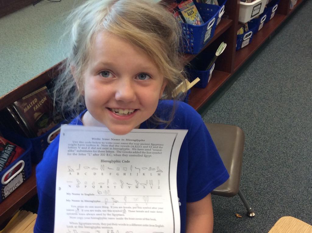 Grade2WolfPack's tweet photo. The WolfPack is practicing Hieroglyphics! @NTMPrincipal @tekaboutit http://t.co/XiNkVX00Zc