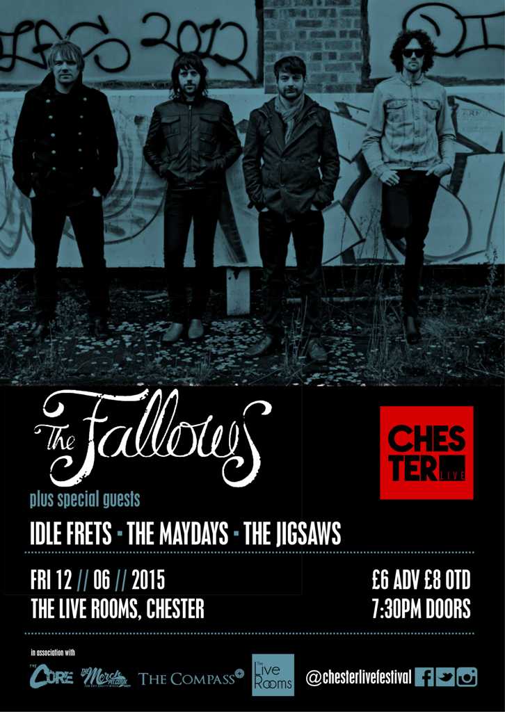 ChesterLiveFest's tweet photo. Friday 12th June 2015 @ @the_liverooms @wearethefallows @Idle_Frets @TheMaydaysMusic @TheJigsaws #chesterhour http://t.co/UAoUJ36BTg