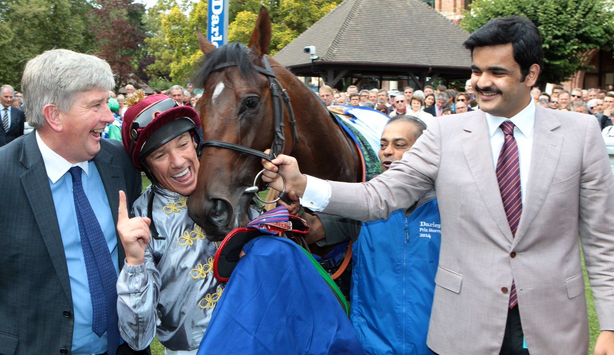 weekendturfcom's tweet image. #TheWowSignal (@AlShaqabRacing), vainqueur du #Morny 2014, (devant #Hootenanny et #Ervedya) rentre au haras.