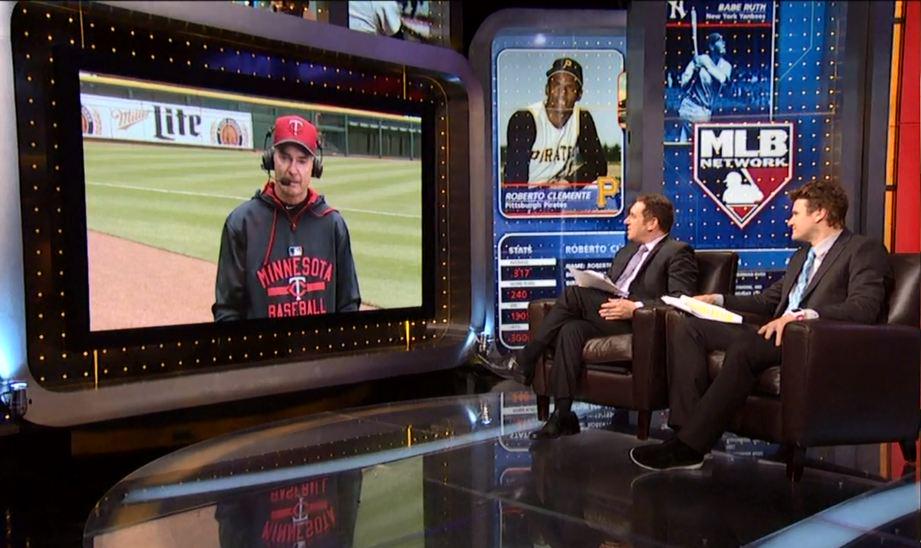 MLBNetwork's tweet photo. #LIVEonMLBN: @Twins skipper Paul Molitor chats w/ @MattYallofMLB and @byrnes22 on #TheRundown. http://t.co/xxONRBvqeI