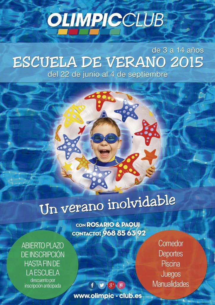 Abierto el plazo de inscripción para la Escuela de Verano 2015. Este año con más actividades y sorpresas ☎️ 968856392