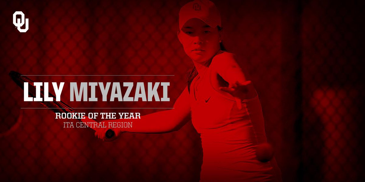 OU_WTennis's tweet photo. Congrats to Lily Miyazaki for being named the ITA Central Region Rookie of the Year! http://t.co/DLsMiQH5ow