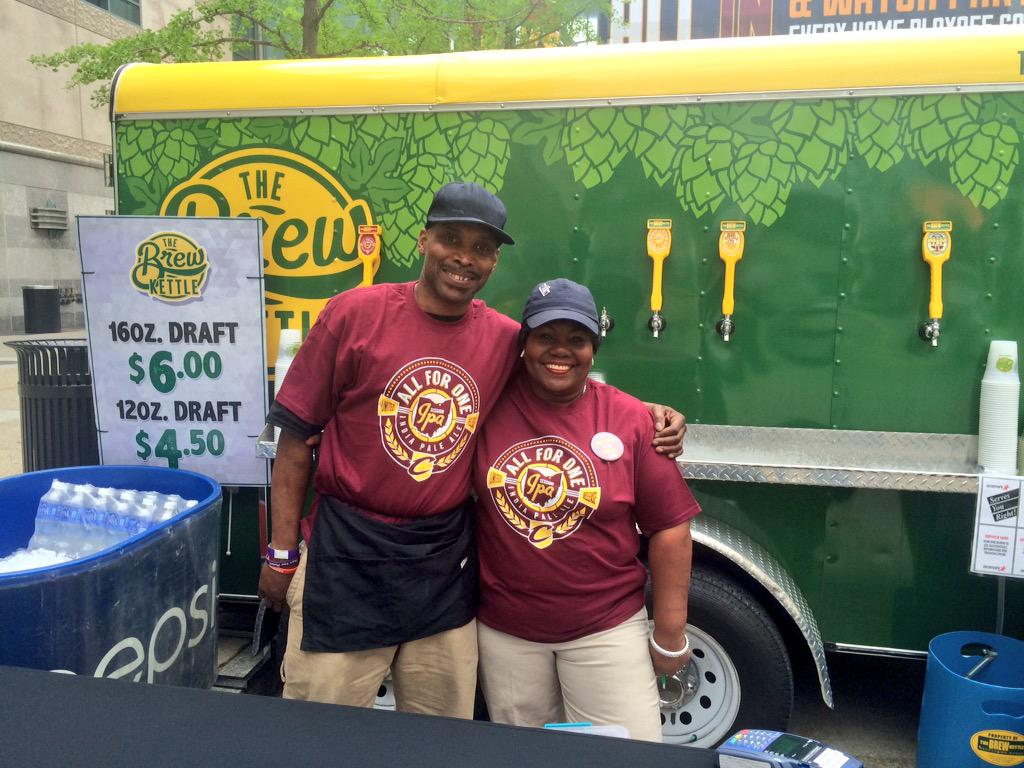 cavs's tweet photo. Fan Fest, pres. by @FirstMerit, is just getting started!

Grab pregame 🍻 at our @brewkettle beer garden. #ALLinCLE http://t.co/UsdHoDgk5G