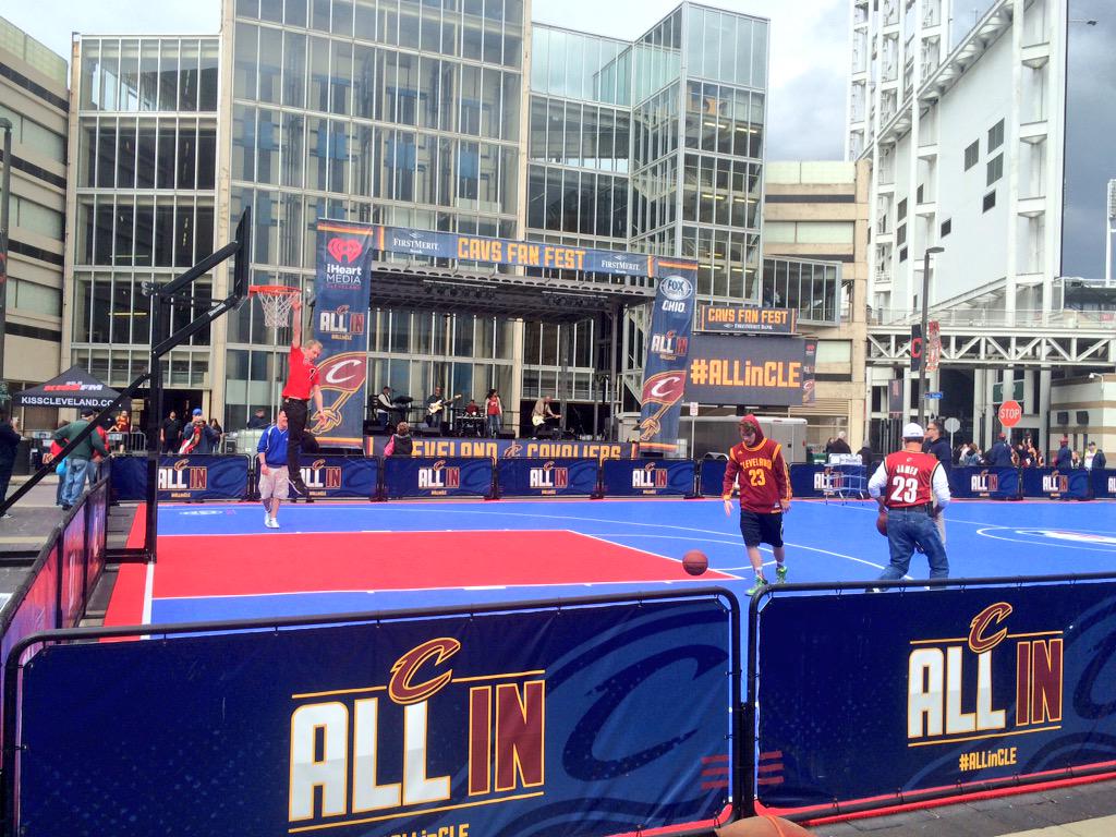 cavs's tweet photo. Fan Fest, pres. by @FirstMerit, is just getting started!

Grab pregame 🍻 at our @brewkettle beer garden. #ALLinCLE http://t.co/UsdHoDgk5G