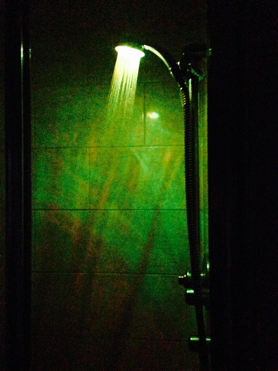 mjrrowley's tweet image. Green is the colour #ledshower