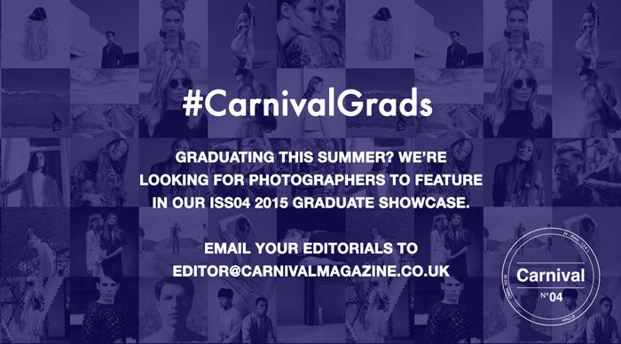 hellocarnival's tweet photo. We're looking for graduating #Photographers to feature in our ISS04 #CarnivalGrads feature! Send in your editorials! http://t.co/9aR806i3l0