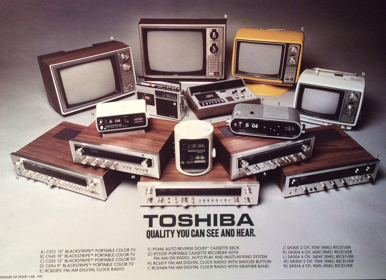 Toshiba Maybe Our Motto Used To Be Toshiba We Make Lots Of Stuff Tbt Http T Co Pfqfuynjrq