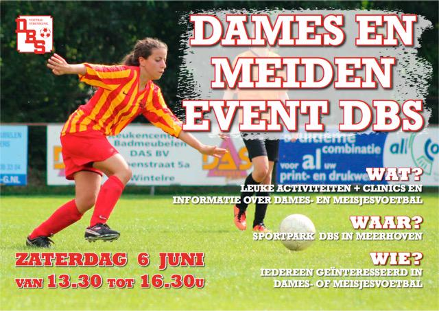 Kom op 6 juni naar de #vvDBS Dames- en meidenvoetbaldag! Met clinics, info en veel meer! bit.ly/1IzvVhc