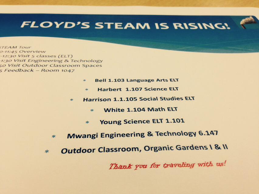 RESroadrunners's tweet photo. Impressed, Motivated and Excited about STEM opportunities at Floyd MS!!  #futureengineers http://t.co/ijzZe4v1qV
