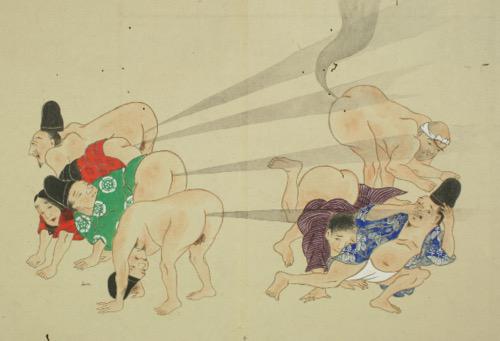 NoMereMonolith's tweet photo. He-Gassen scrolls from the #EdoPeriod of Japan @apkarthistory #fartwar http://t.co/aDsjTSFoCv