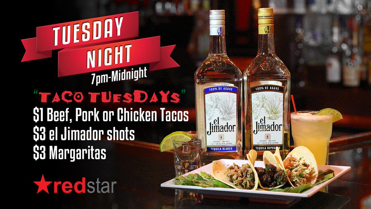#TacoTuesday  <a href="/RedStarNY/">We Are RED STAR!</a> !  $1 Taco's &amp; $3 Margaritas!  TONIGHT!

#Brooklyn #Tacos #CheapEats