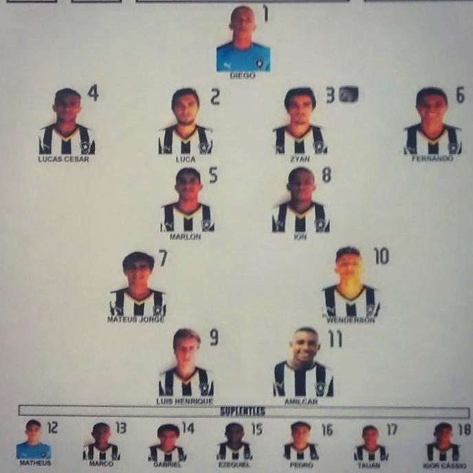 Botafogo's tweet photo. Vai começar o primeiro jogo da final da Copa do Brasil Sub-17 entre Botafogo e Vitória. Glorioso já está escalado! http://t.co/2kN9GwuzsF
