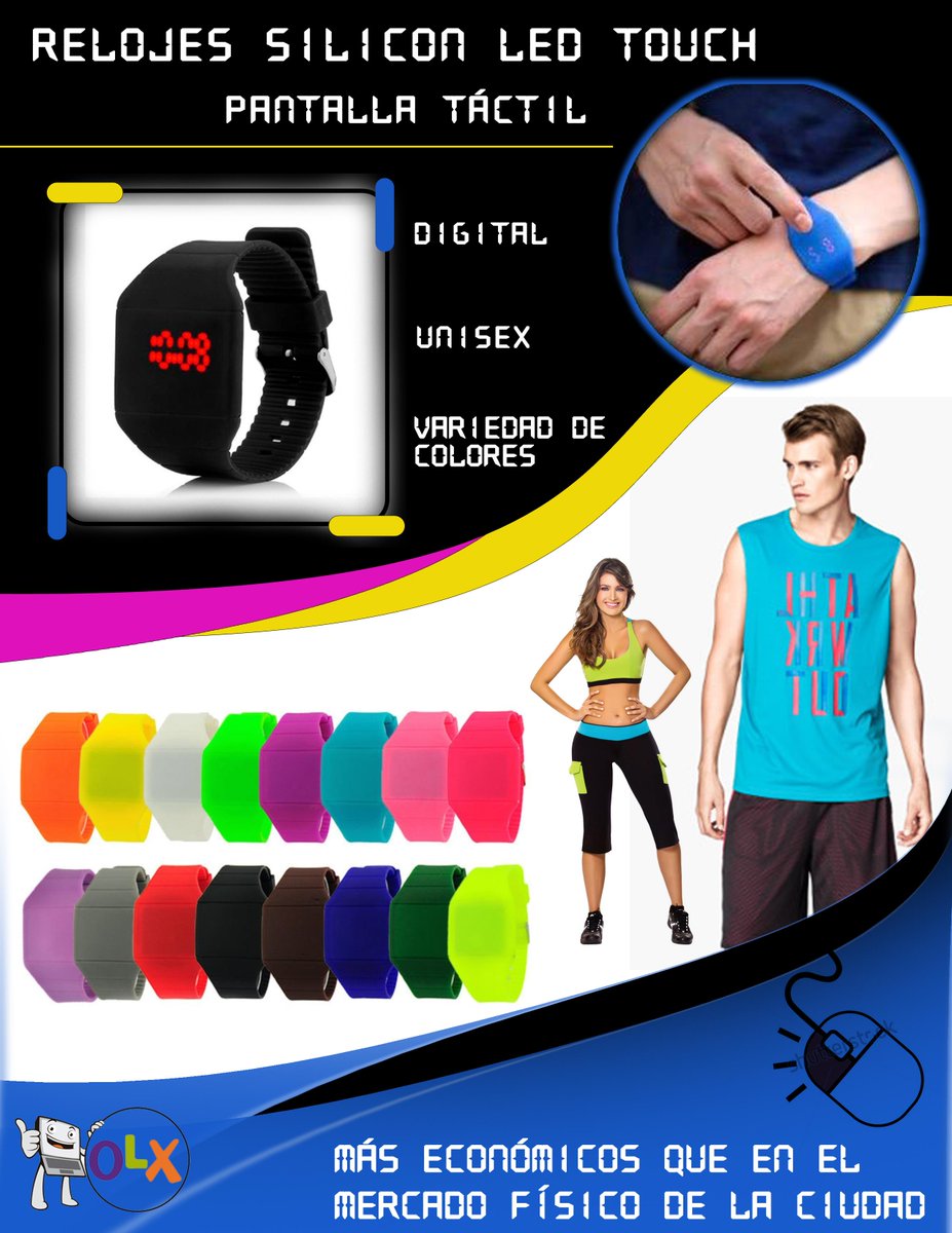 VisualkeiGrabac's tweet photo. Vendo Relojes Silicon Led Touch http://t.co/VngJVujrJe
