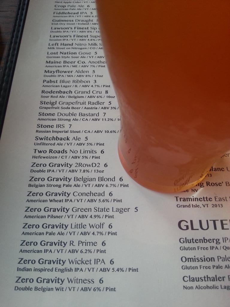 VTBeerFangirl's tweet photo. @VermontGPO drinking @zerogravitybeer Wicket @cornerstonepk. #beergirl #vtbeer http://t.co/7zhUzOCpyk