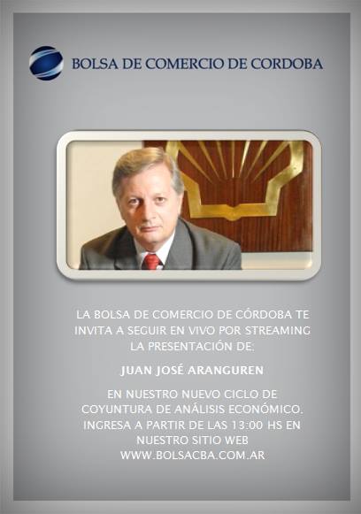 BolsaCordoba's tweet photo. Mirá la disertación de Aranguren en vivo!Mañana, 13hs en http://t.co/C4THrN4MsF @UICba @ftolchinsky @G25Cba @IIE_BCC http://t.co/cPA5M76RSo