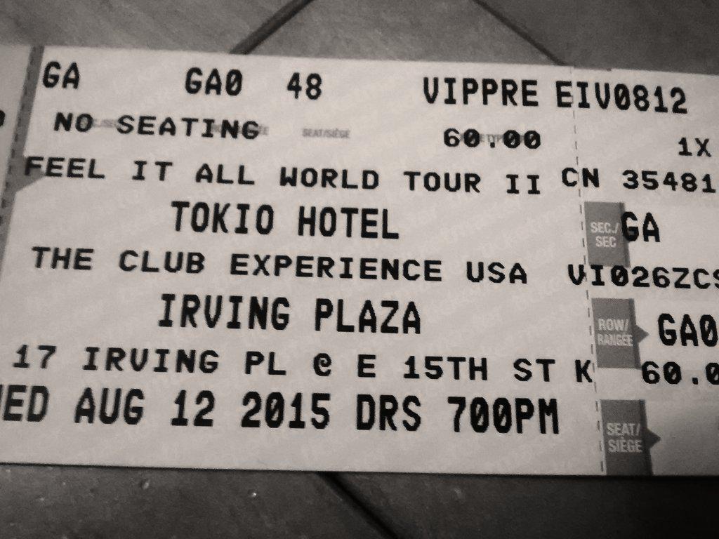 THCanada's tweet photo. Hello beautiful ticket! #feelitalltour @tokiohotel @decodeltd 🙋 http://t.co/ffjSB3eLjB